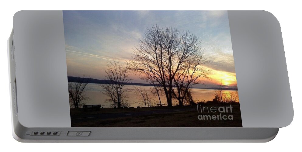 Sunset Portable Battery Charger featuring the photograph Sunset over the Potomac by Jimmy Clark