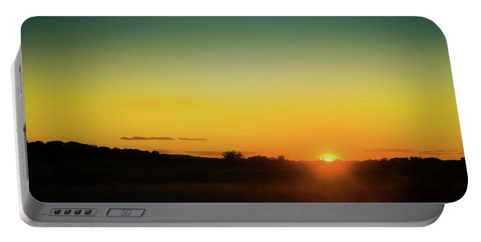 Landscape Portable Battery Charger featuring the photograph Sunset over the Prairie by Scott Norris