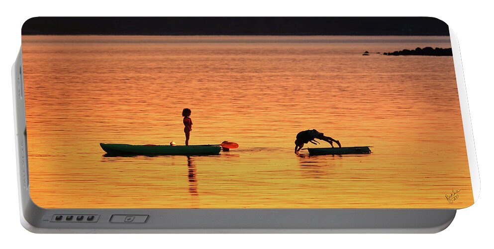Sunset Portable Battery Charger featuring the photograph Sunset Play by Rick Lawler