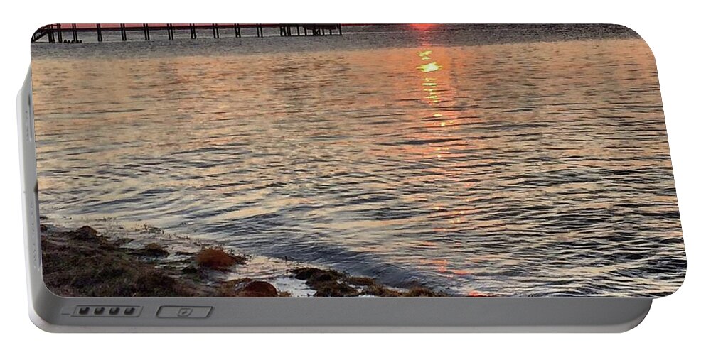 Nature Portable Battery Charger featuring the photograph Sunset relax by Liz Grindstaff