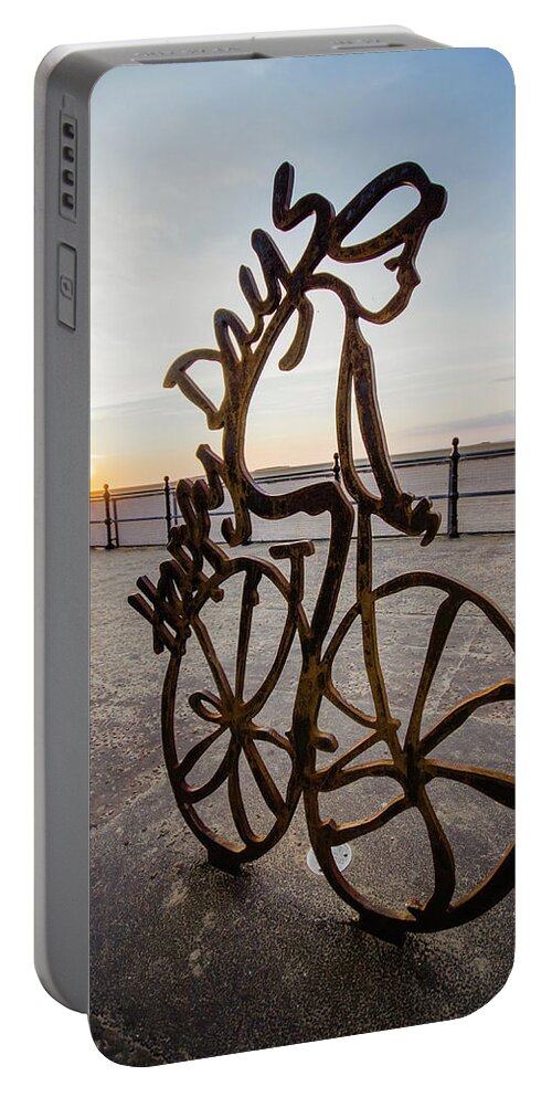 Statue Portable Battery Charger featuring the photograph Sunset Rider by Spikey Mouse Photography