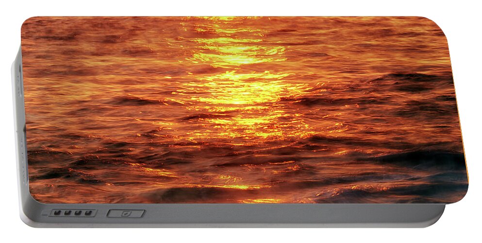 Hawaiian Island Portable Battery Charger featuring the photograph Sunset Shimmer by Christopher Johnson