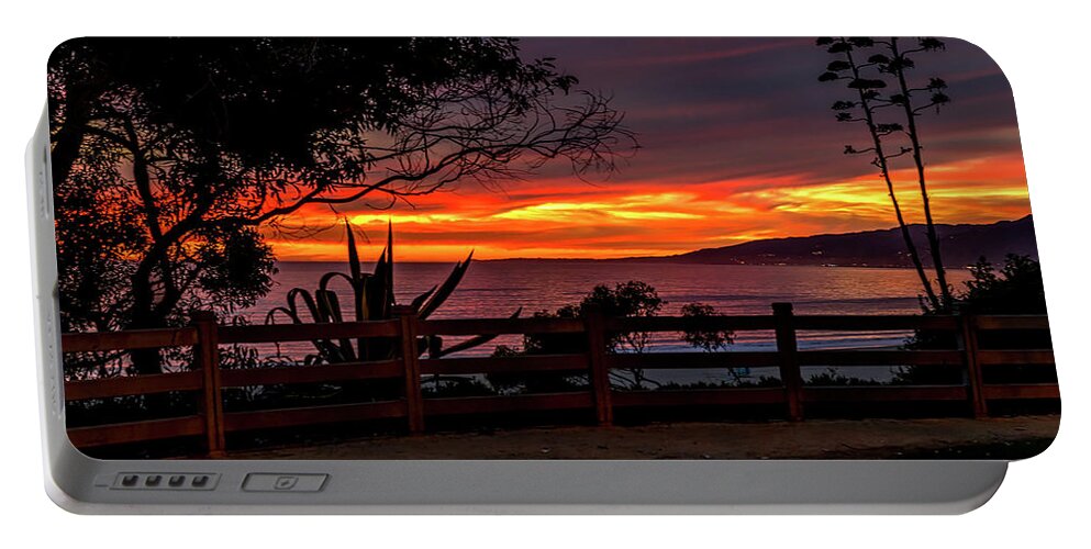 Sunset Silhouettes Portable Battery Charger featuring the photograph Sunset Silhouettes by Gene Parks