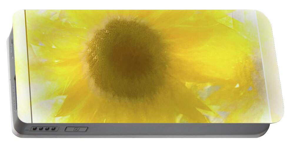 Flower Impressions Portable Battery Charger featuring the photograph Super soft Sunflower by Natalie Rotman Cote
