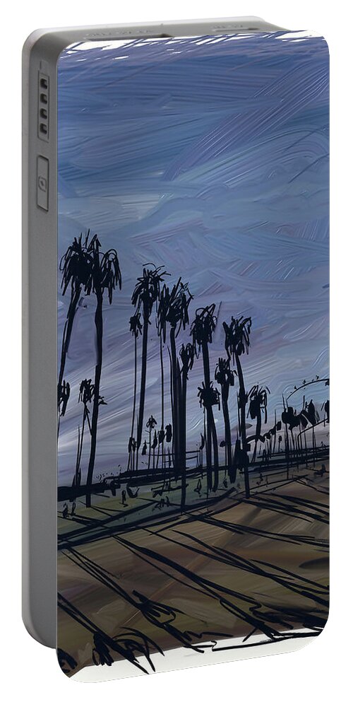 Surf City Portable Battery Charger featuring the digital art Surf City by Russell Pierce