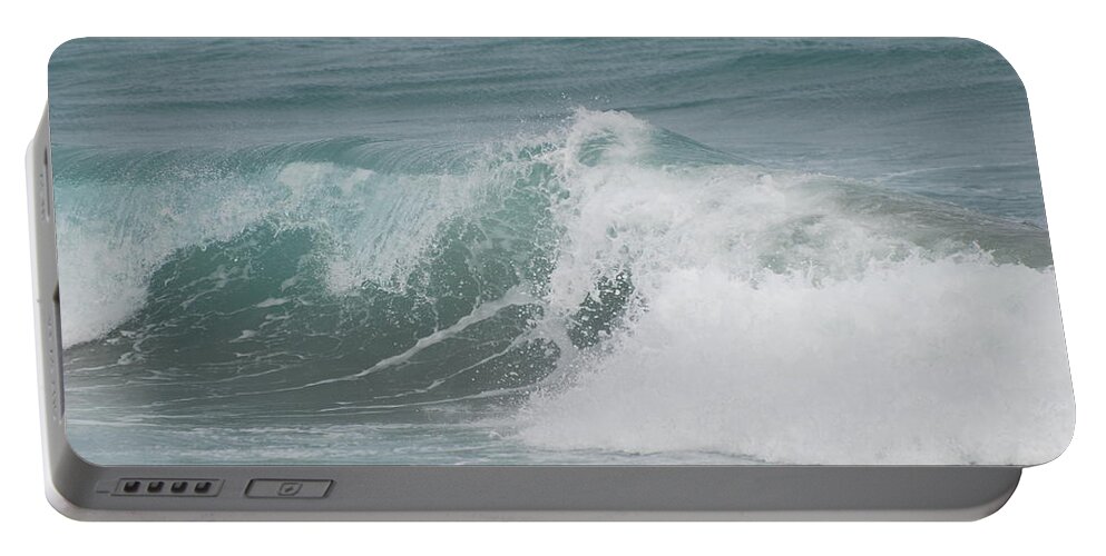White Portable Battery Charger featuring the photograph Surf by Rob Hans