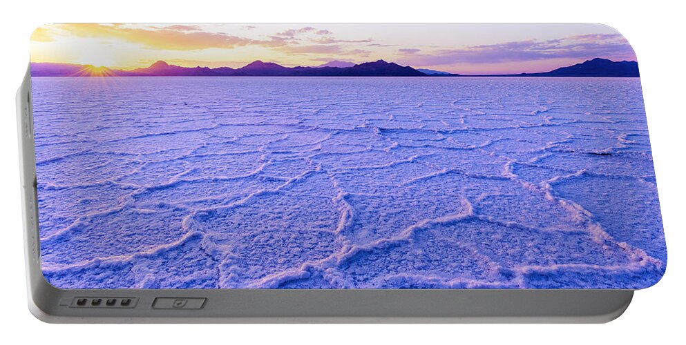Salt Flats Portable Battery Charger featuring the photograph Surreal Salt by Chad Dutson