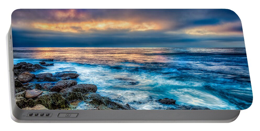 Atmosphere Portable Battery Charger featuring the photograph Surreal Shoreline by Rikk Flohr