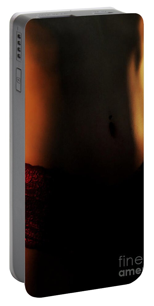 Artistic Portable Battery Charger featuring the photograph Surrounded by fire by Robert WK Clark
