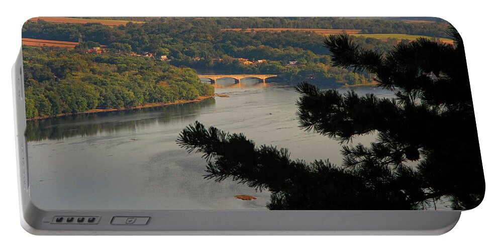 Susquehanna River Below Portable Battery Charger featuring the photograph Susquehanna River Below by Raymond Salani III