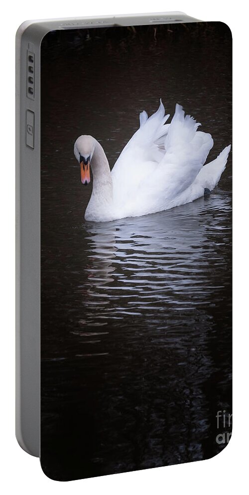 D90 Portable Battery Charger featuring the photograph Swan by Mariusz Talarek