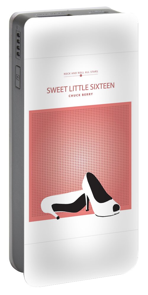 Sweet Little Sixteen Poster Portable Battery Charger featuring the digital art Sweet Little Sixteen -- Chuck Berry by David Davies