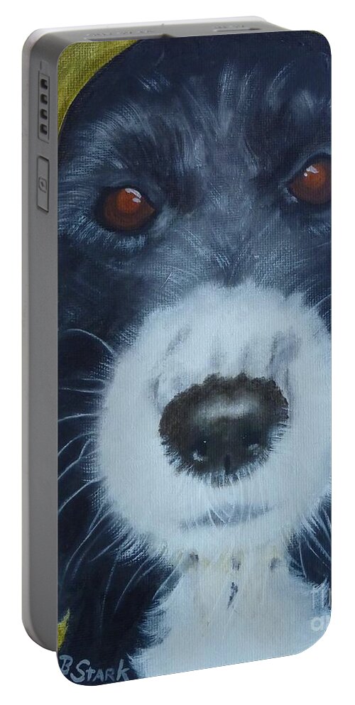  Portable Battery Charger featuring the painting Sweet Simon by Barrie Stark