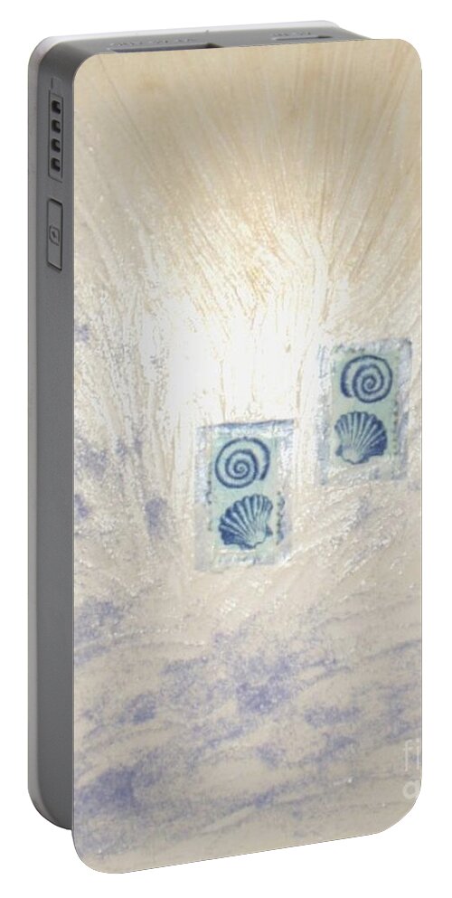 Pilbri Mood Art Portable Battery Charger featuring the painting Swirl Of The Ocean by Pilbri Britta Neumaerker