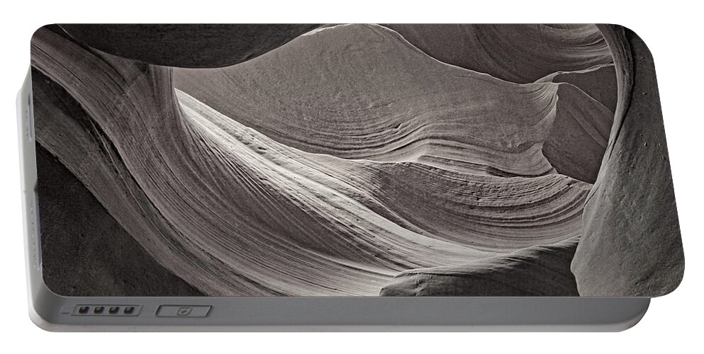 Antelope Canyon Portable Battery Charger featuring the photograph Swirled Rocks Tnt by Theo O'Connor