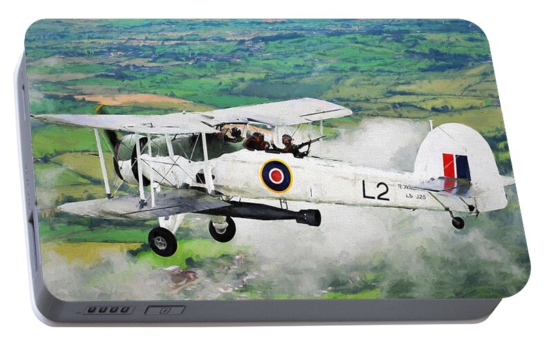 British Portable Battery Charger featuring the digital art Swordfish Aircraft 2 by Roy Pedersen