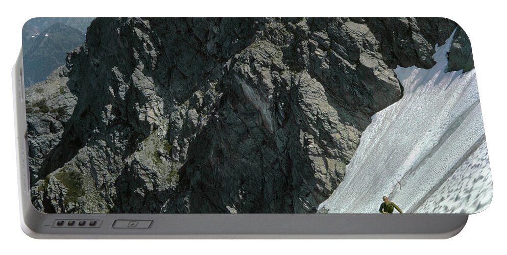 T504102 Portable Battery Charger featuring the photograph T-504102 1st Ascent on Mt. Shuksan by Ed Cooper Photography