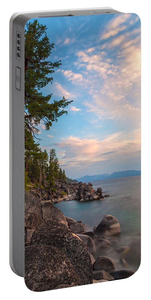 Landscape Portable Battery Charger featuring the photograph Tahoe Shoreline by Jonathan Nguyen