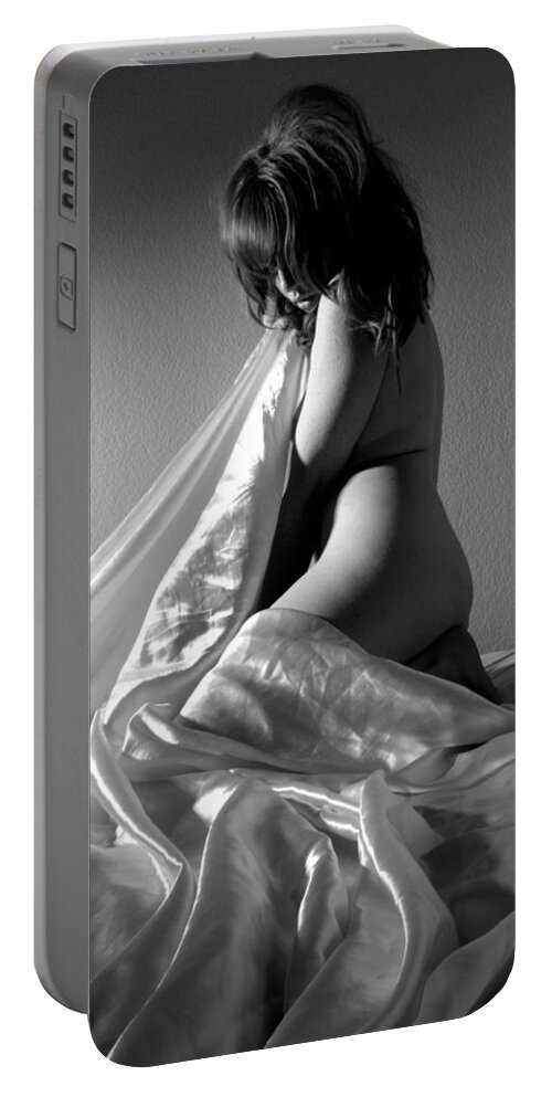 Nude Portable Battery Charger featuring the photograph Tani Balck and White by Joe Kozlowski