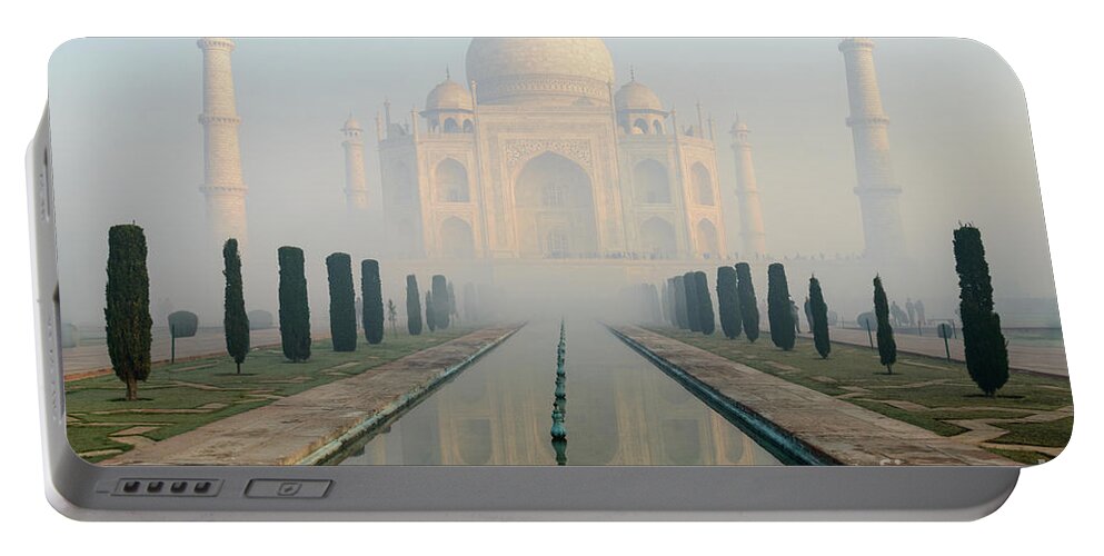 Building Portable Battery Charger featuring the photograph Taj Mahal at Sunrise 02 by Werner Padarin