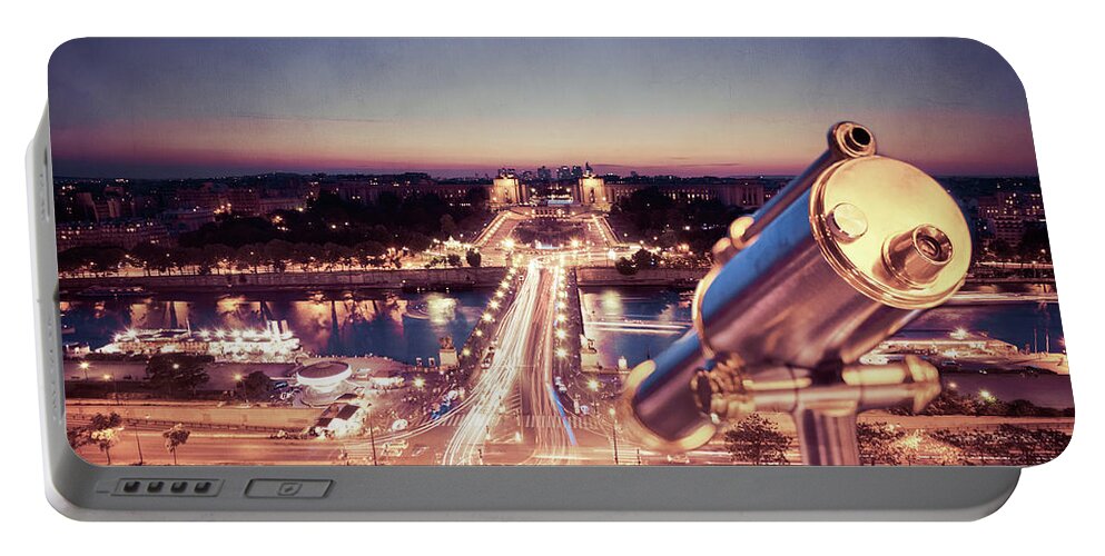 Eifeltower Portable Battery Charger featuring the photograph Take a look at Paris by Hannes Cmarits