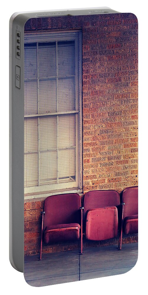 Architecture Portable Battery Charger featuring the photograph Take a Seat by Trish Mistric