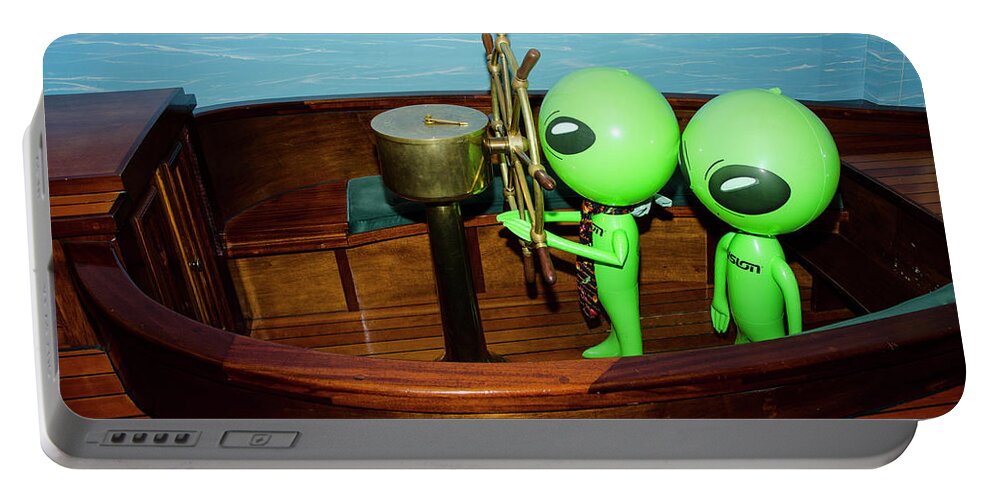 Alien Portable Battery Charger featuring the photograph Taking the Helm by Richard Henne