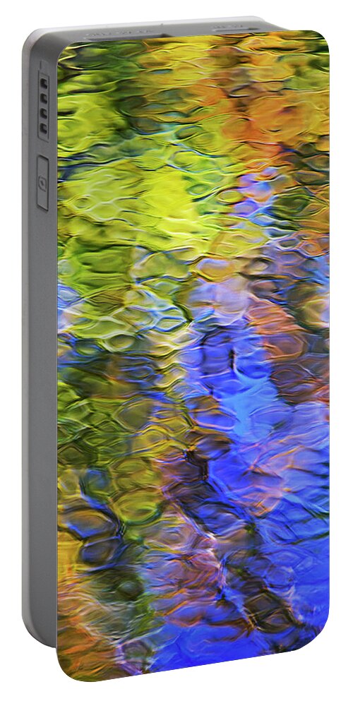 Abstract Portable Battery Charger featuring the photograph Water Mosaic Abstract Art by Christina Rollo