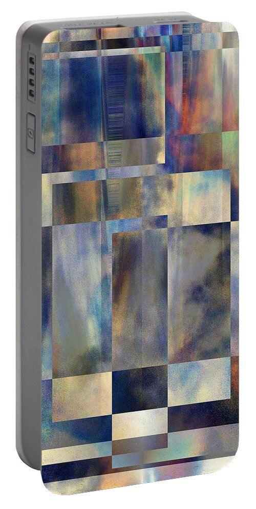 Abstract Portable Battery Charger featuring the digital art Tango In The Sky by Tim Allen