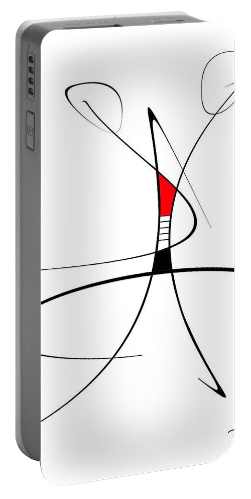 Line Art Portable Battery Charger featuring the digital art Tango by Richard Rizzo