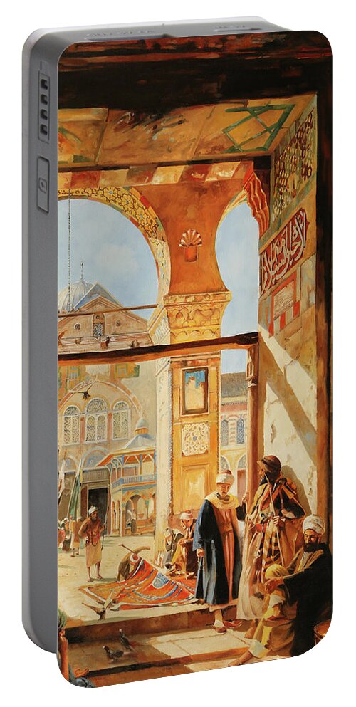 Copy Of Master Portable Battery Charger featuring the painting Tanto Sole by Guido Borelli