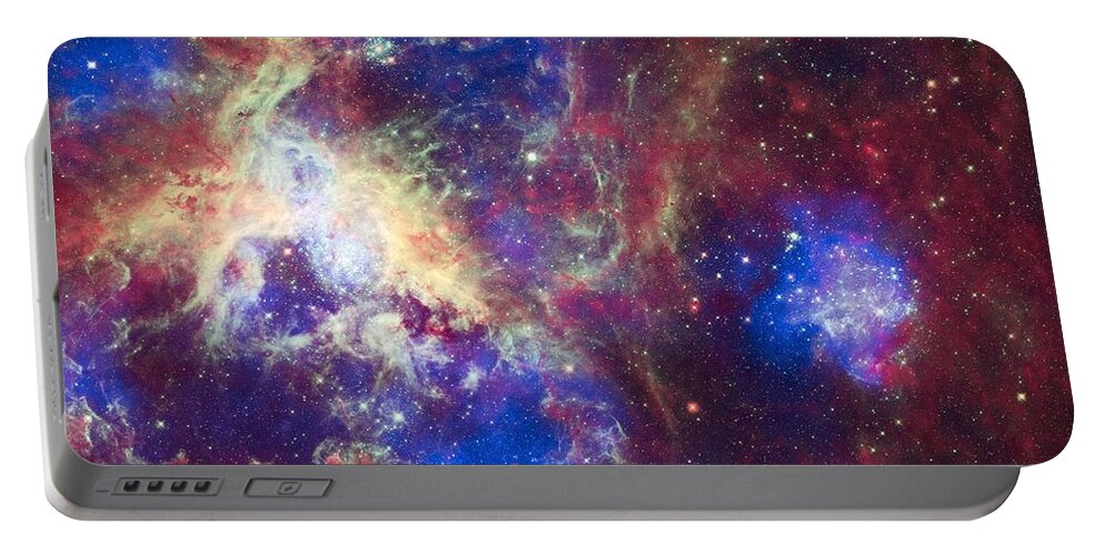 Background Portable Battery Charger featuring the painting Tarantula Nebula 2 by Celestial Images