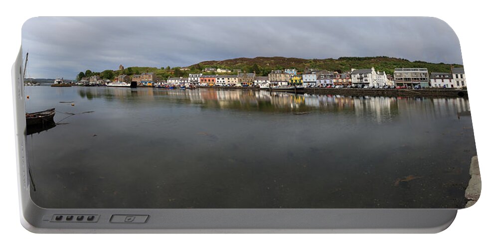 Tarbert Portable Battery Charger featuring the photograph Tarbert Harbour - Panorama by Maria Gaellman