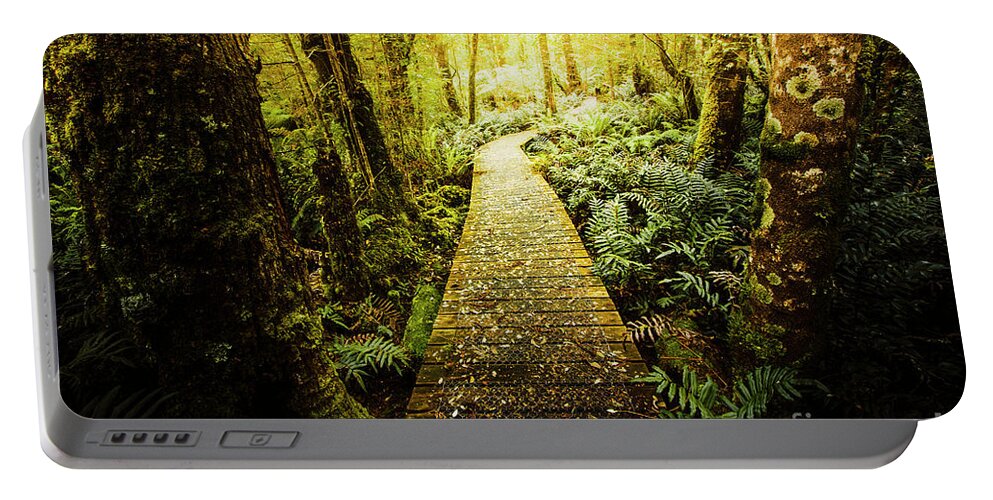 Forest Portable Battery Charger featuring the photograph Tarkine Tasmania Trails by Jorgo Photography