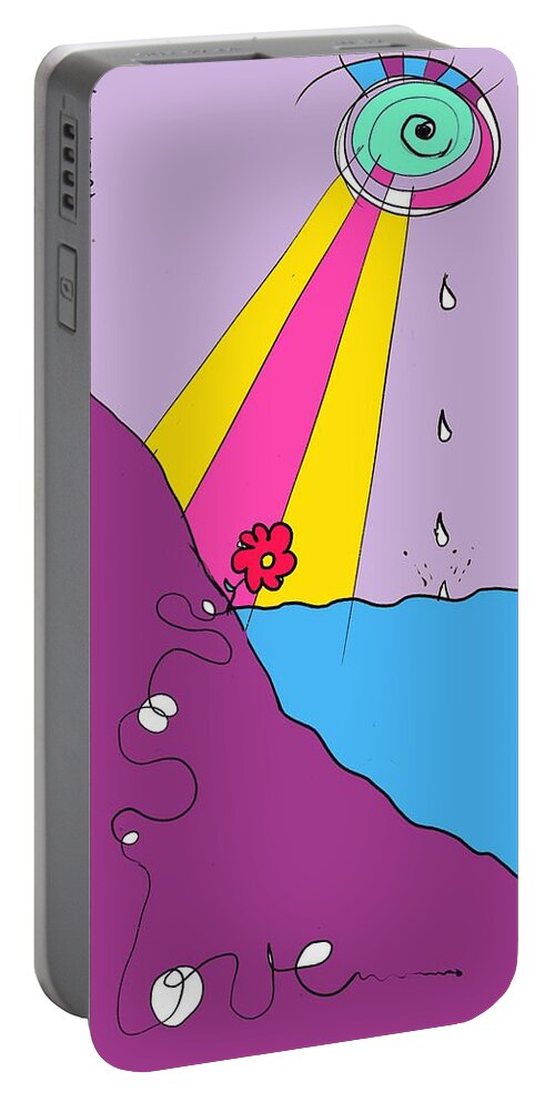 Tears Portable Battery Charger featuring the digital art Tears of Love by Jason Nicholas