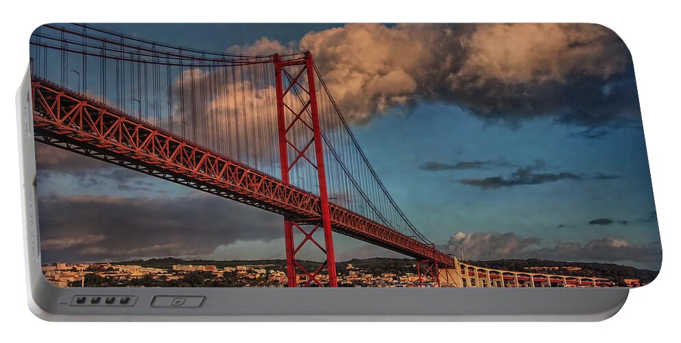 Bridge Portable Battery Charger featuring the photograph Tejo Crossover by Hanny Heim