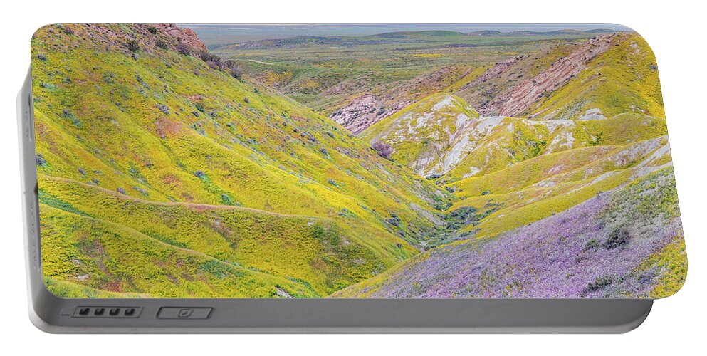 California Portable Battery Charger featuring the photograph Temblor Range View to Caliente Range by Marc Crumpler