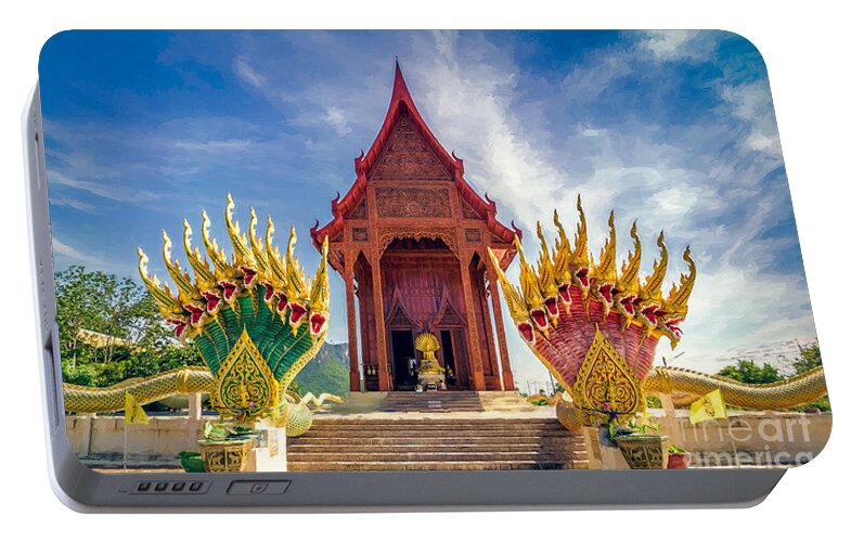 Thai Temple Portable Battery Charger featuring the photograph Temple Thailand by Adrian Evans