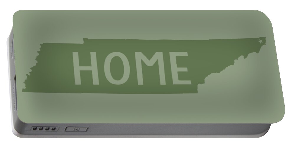 Tenneessee Portable Battery Charger featuring the digital art Tennessee Home Green by Heather Applegate