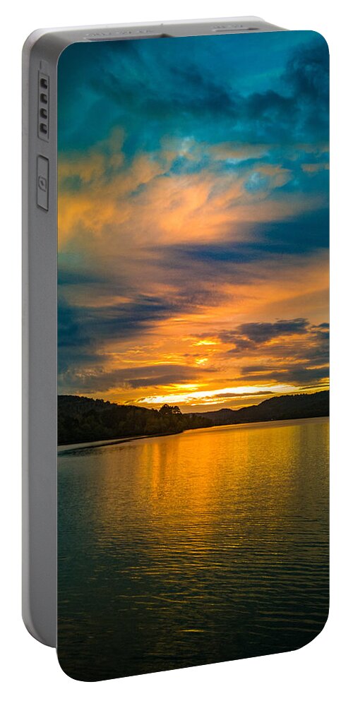 Dm Photography Portable Battery Charger featuring the photograph Tennessee River Sunset by Danny Mongosa