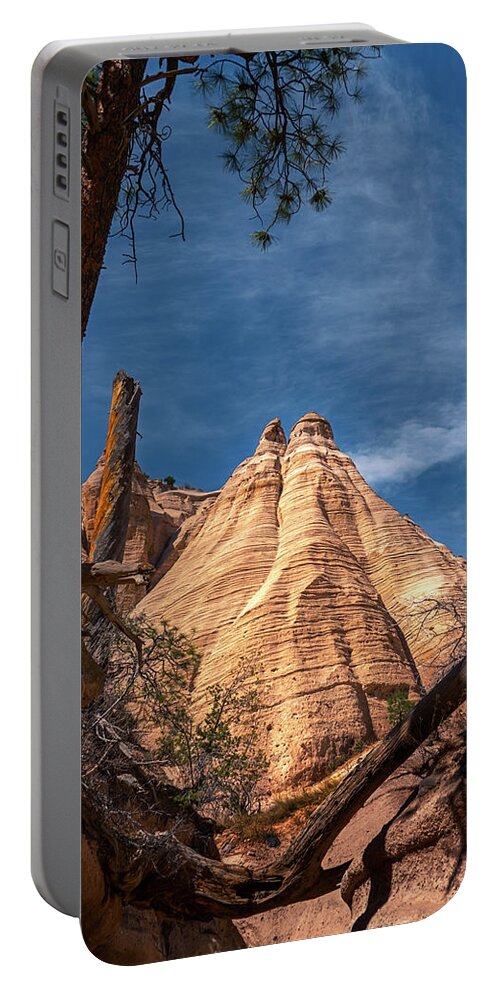 Beautiful Portable Battery Charger featuring the photograph Tent Rock and Ponderosa Pine by Robert FERD Frank