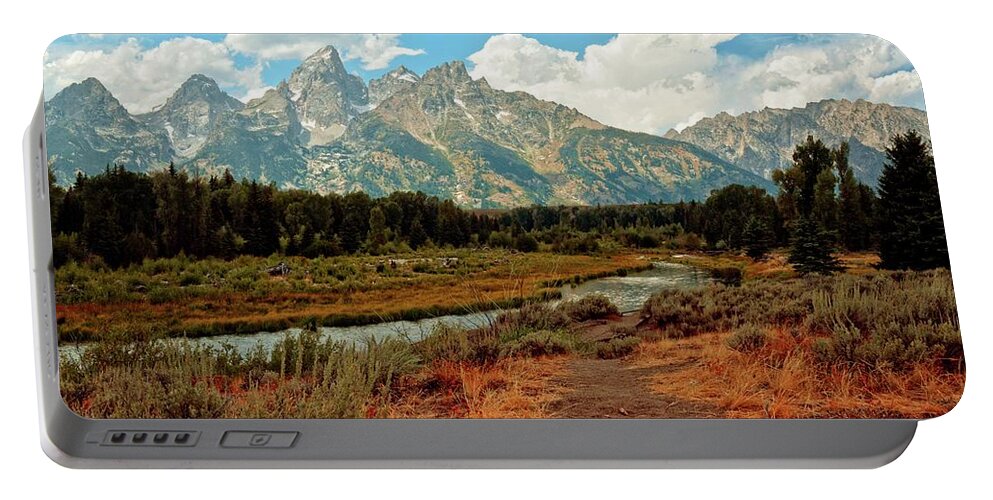 Grand Teton National Park Portable Battery Charger featuring the photograph Tetons Grande 5 by Marty Koch