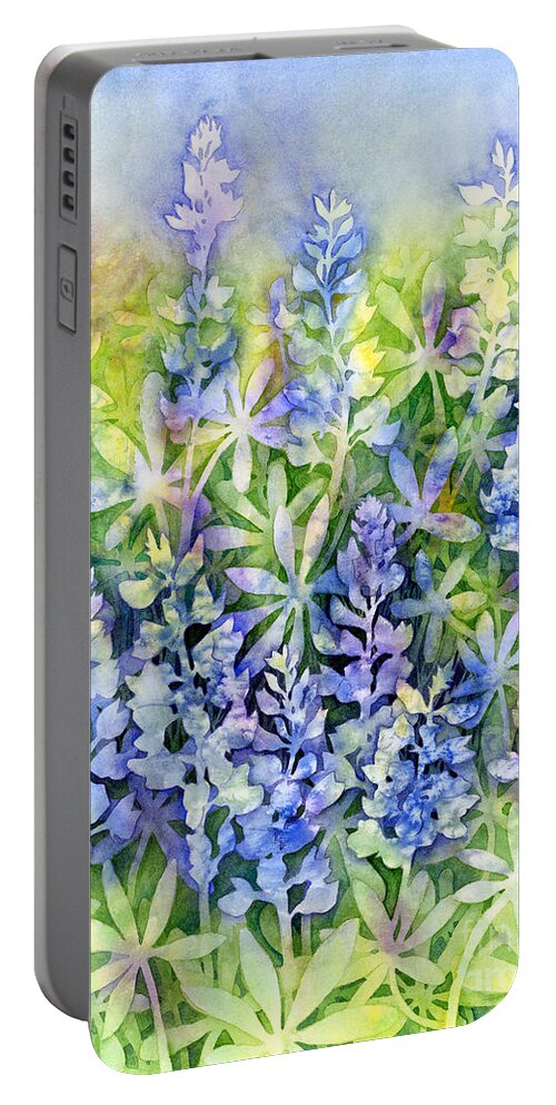 Texas Portable Battery Charger featuring the painting Texas Blues by Hailey E Herrera