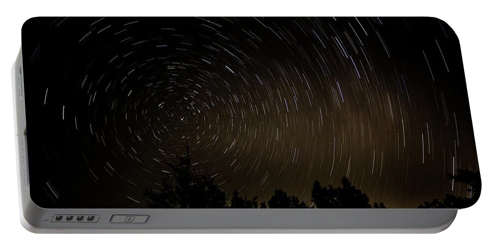 Astronomy Portable Battery Charger featuring the photograph Texas Star Trails by Ross Henton