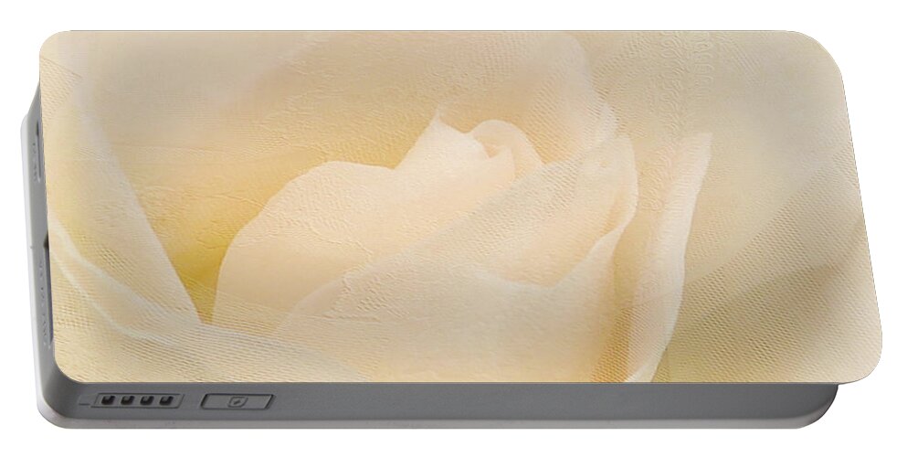 Rose Portable Battery Charger featuring the photograph Textured Pastel Rose by Blair Wainman