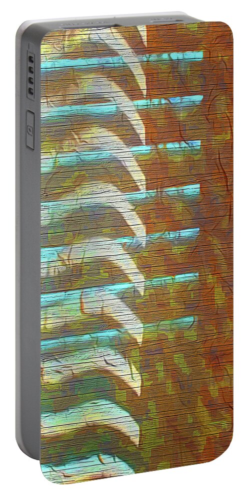 Curtain Portable Battery Charger featuring the photograph Textured Patterns by Reynaldo Williams
