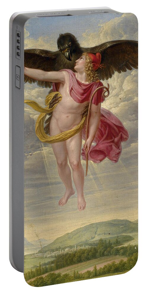 Sigmund Ferdinand Von Perger Portable Battery Charger featuring the painting The Abduction of Ganymede by Sigmund Ferdinand von Perger