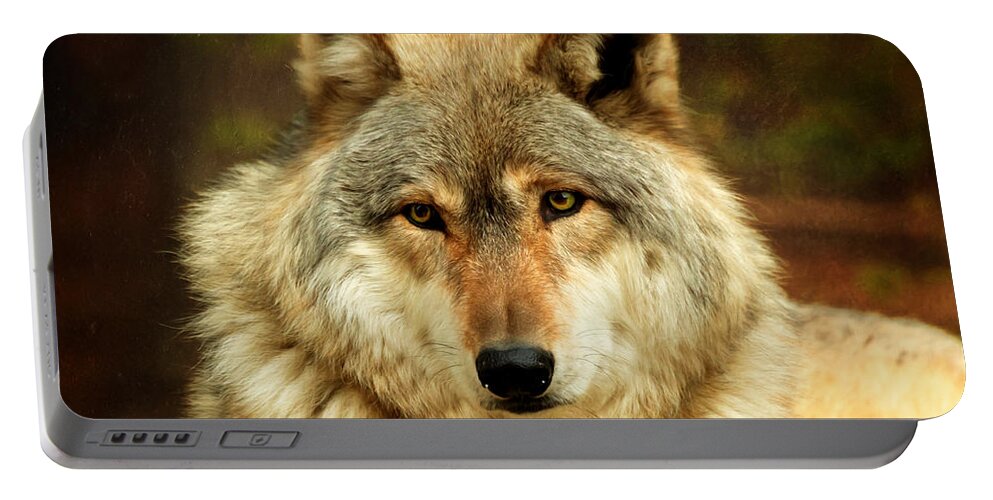 Animal Portable Battery Charger featuring the photograph The Alpha by Susan Rissi Tregoning