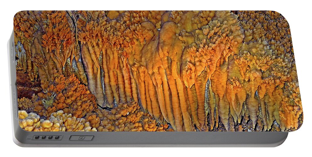 Cave Portable Battery Charger featuring the photograph The Amazing Crystal Forest 4 by Lynda Lehmann