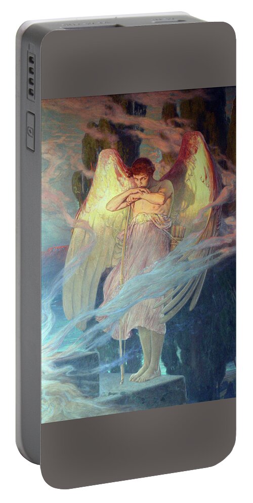 Julius Kronberg Portable Battery Charger featuring the painting The Angel by Julius Kronberg